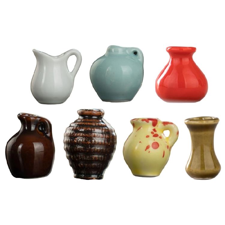 

7Pcs Magnetic Mini Vases For DIY Fridge Decoration Ceramics Craft Projects NonToxic Decorative Set 1