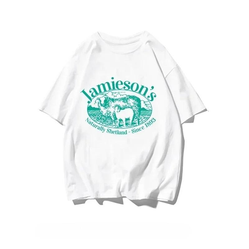 

Women American Street Retro Printing Ins Trendy Design Niche Large Size Shortsleeved Tshirt Womens Summer Loose Top Fashion 4XL