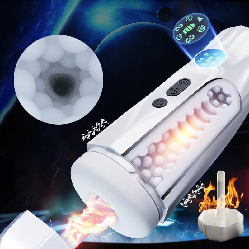 Automatic Male Sucking Masturbators Vibrating Heating Orgasm Sexy Machine Pussy Real Blowjob Sex Toys for Men