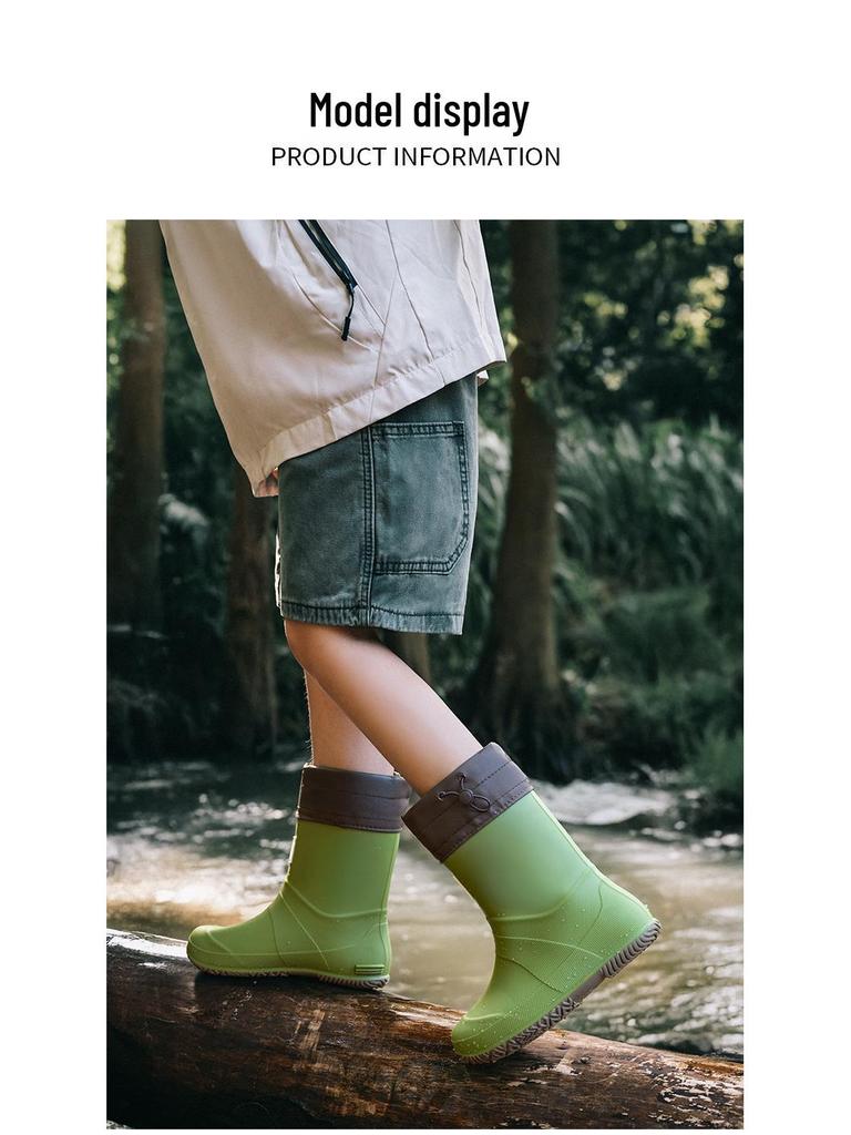 Kinder Wasserdichte Rutschfeste Regenstiefel für Jungen und Mädchen - Leicht, Faltbar, Perfekt für Grundschüler.