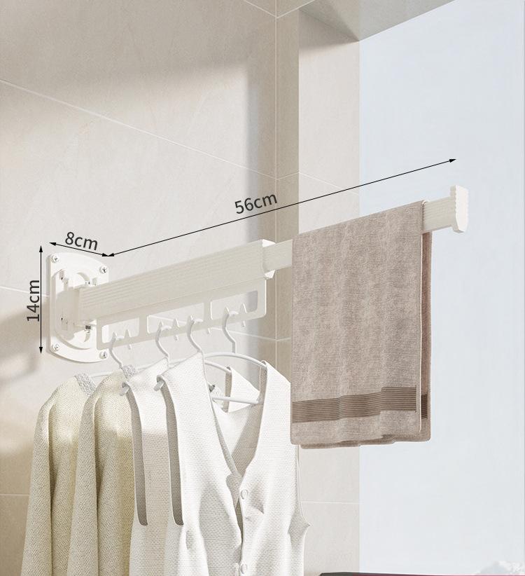 Faltbarer Trockenständer ohne Bohren Wandmontiert Haushalt Multifunktional Innen Trockenständer Balkon Ausziehbar Unsichtbarer Kleiderbügel