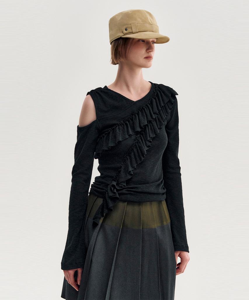 Kimjisu Suede-Touch Belted Military Cap _ Beige