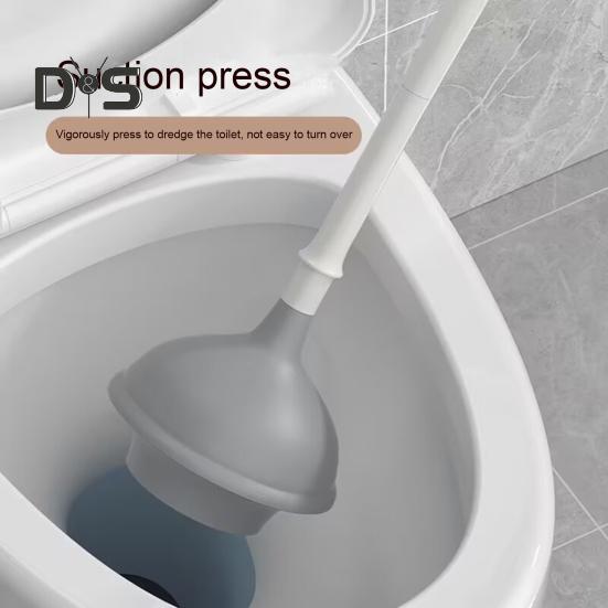 Toilet Plunger Heavy Duty Force Cup Toilet Bowl Plunger with Long Handle Bathroom Cleaning Accessories for Toilets Sinks Bathtubs Showers