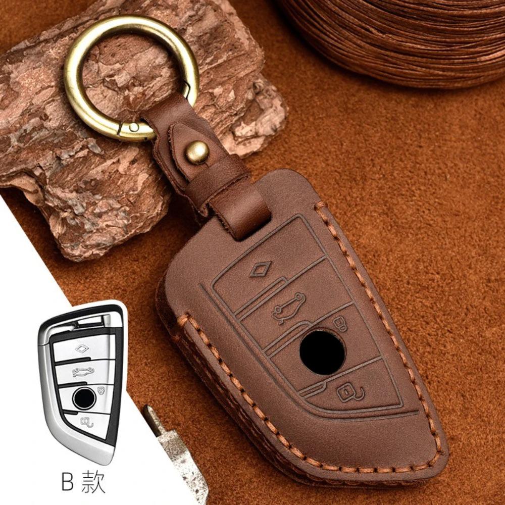 Leather Car Key Case Shell Bag for Bmw F20 G20 G30 X1 X3 X4 X5 G05 X6 X7 G11 F15 F16 G01 G02 F48 Accessories Car Key Case