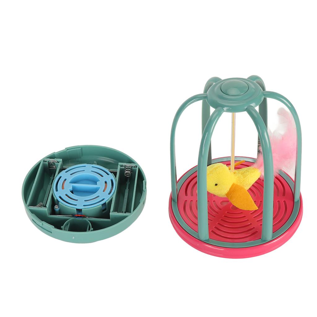 Bird Cage Cat Toy Electric Cat Squeaky Toy Interactive Boredom Anxiety Reduction Cat Toy for Adult Cats