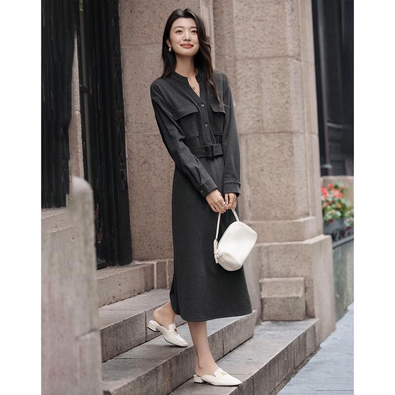 Demana Women's Hyaluronic Acid V-Neck Knitted Dress