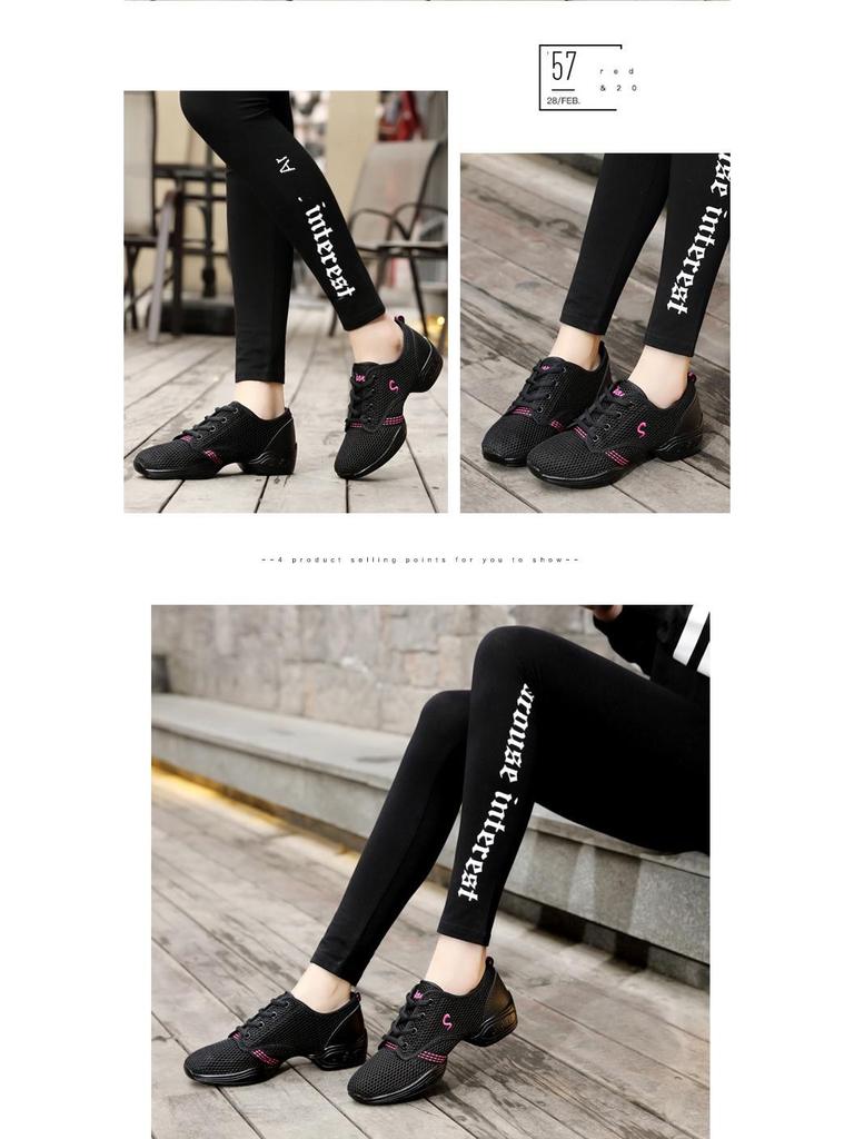 "New Unisex Breathable Mesh Dance Shoes - Soft Sole Jazz & Square Dance for Adults & Kids"