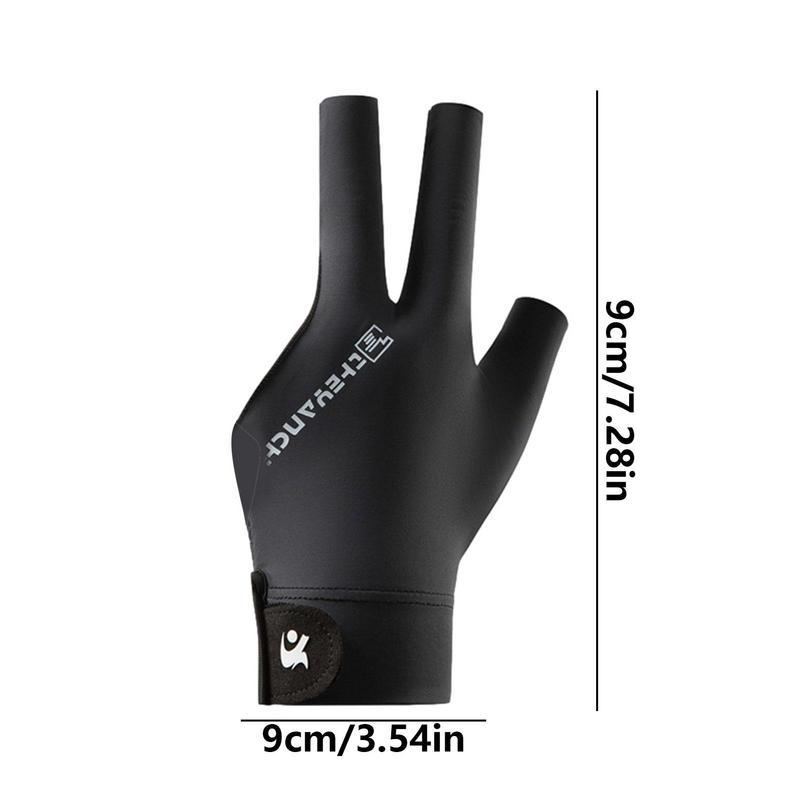 Light Billiard Gloves Non-slip Breathable Left Three-Finger Leaking Finger Active Gloves for Men and Women Billiard Accessory