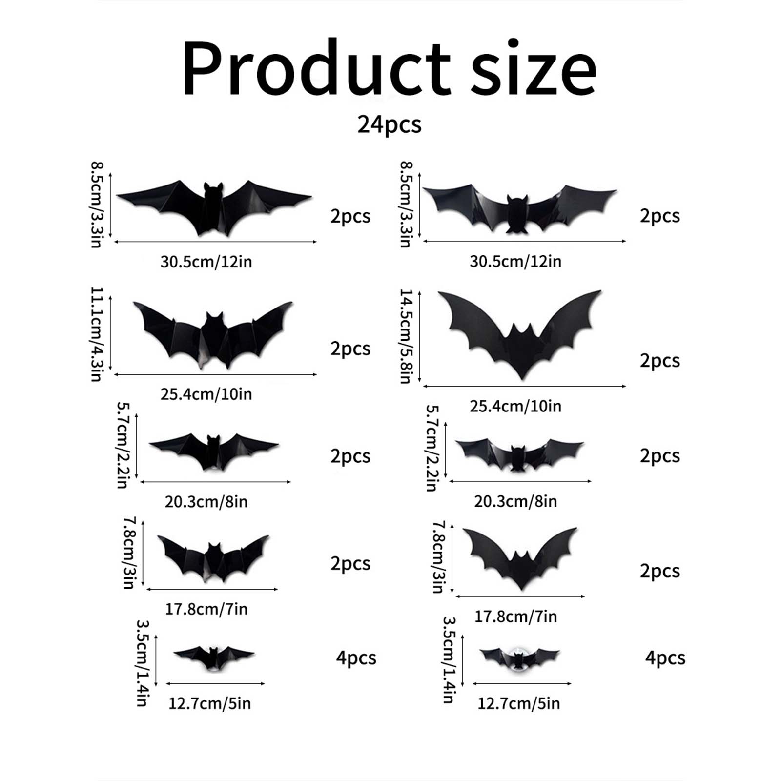 

12-72PCS Halloween LED Bats Decor - Glow-in-the-Dark 3D Wall Stickers with Lights for Indoor/Outdoor Halloween Party Scares