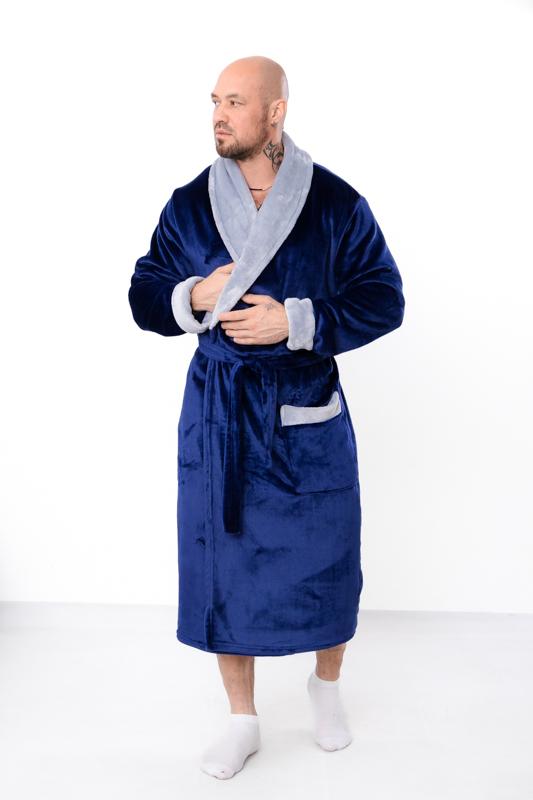 

Халат (чоловіки) – Махрова тканина, Кишеня та пояс, Комфорт, Зима 8619-034 HC 4XL