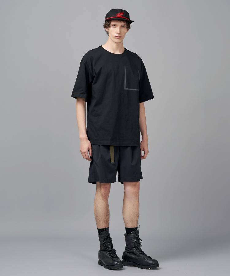 COMSPACE1980 Side Slit Design T-Shirt_Black
