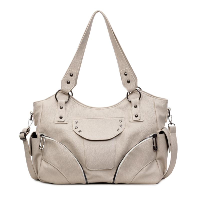 2026 Retro Large Capacity Black Shoulder Bags For Women Large Shopper Bag Soft Pu Leather Crossbody Handbag Lady Travel Tote Bag