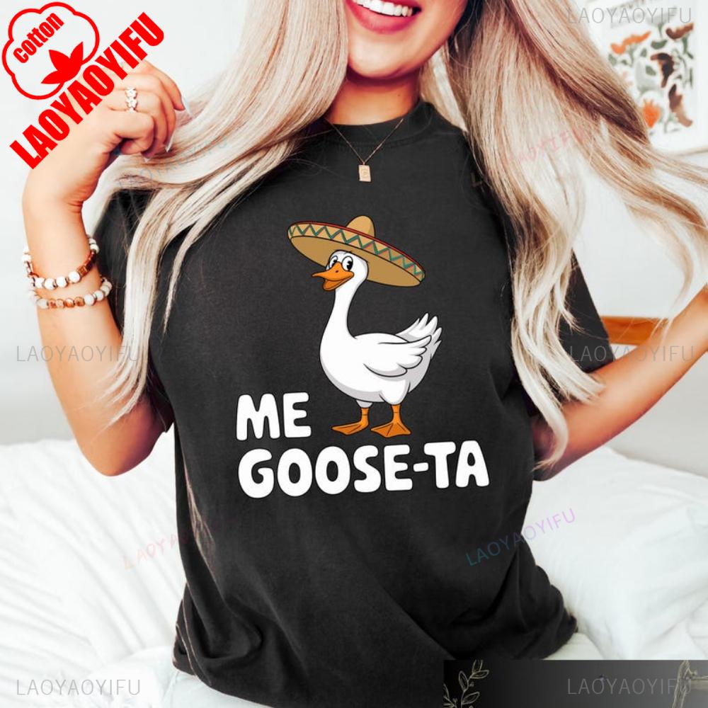 2025 Me Goose Ta Shirt Goose Lover Tshirt Silly Goose Spanish Tee Funny Spanish Mom Gift Novelty Trending Clothes Women Tops S