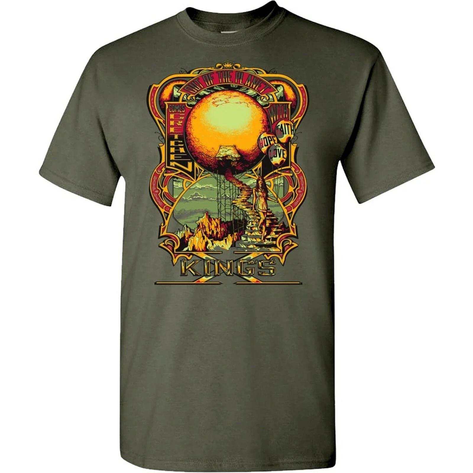 KINGS X cd cvr OUT OF THE SILENT PLANET Official GREEN SHIRT XL New faith hope S