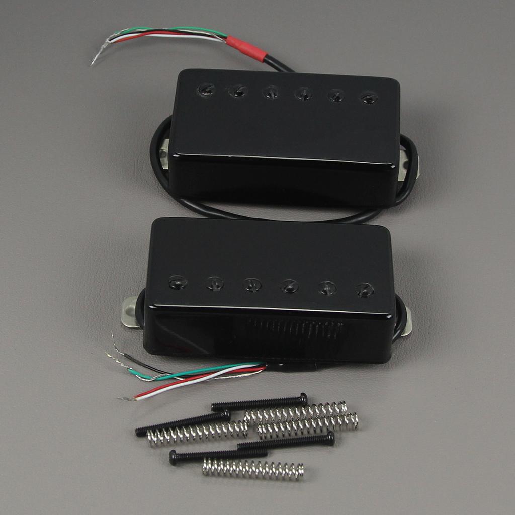 FLEOR 2PCS Ceramic Magnet Electric Guitar Humbucker Pickup Neck and Bridge LP Pickup Guitar Parts,Chrome/Black/Gold Choose