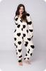 PYJAMAS ONESIE Kigurumi Overall Kostüm Kostüm SCHWARZE HERZEN [ONESIE1]
