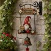 Gnomo da Giardino Rustico Campanello Campanello Gnomi Grandi Benvenuti Campanello a Sospensione Decorazione Fantasiosa per Portico Anteriore Patio Recinzione Casa di Campagna Regalo Mamma Nonna Campagna
