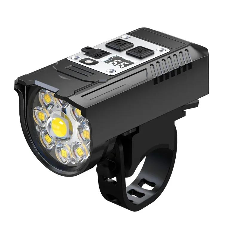 800LM Bicycle Front Light 9Led USB C Rechargeable Smart Sensor Rear Light Waterproof Bright Flashlight Safety Cycling Lights