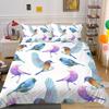 Set Biancheria da Letto in Microfibra con Farfalle e Coccinelle (Coccinella Septempunctata), Stile Pastorale, Copripiumino Matrimoniale, Set Piumone, Dropshipping