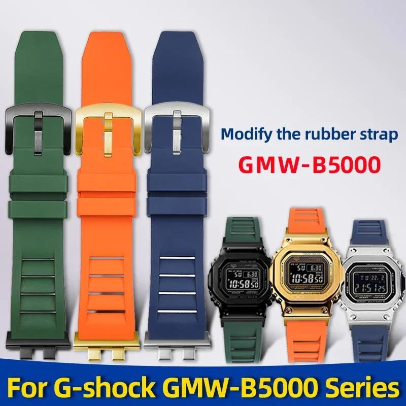 watchband for casio g-shock GMW-B5000 GM-B2100 GMB2100 GMC-B2100 MRG-B2100D fluororubber watch band  link Replacement Bracelet