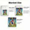 Super Mario Pattern Flannel Blanket Skin-friendly Breathable Warm Blanket for Sofa Bed Home Decoration THW