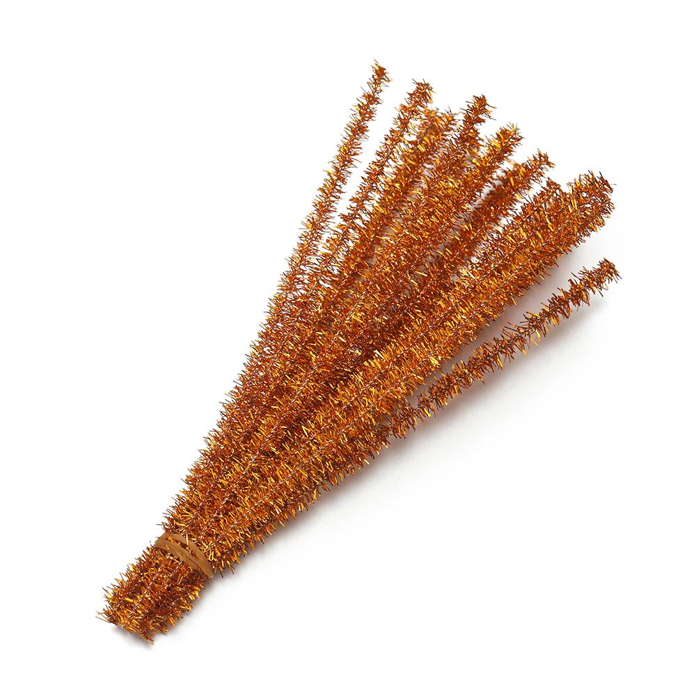 100Pcs 30cm Colorful Chenille Stem Twisted Rod Wool Root Fluffy Bar Iron Wire for DIY Handcraft Twisting Decor Jewelry Supplies