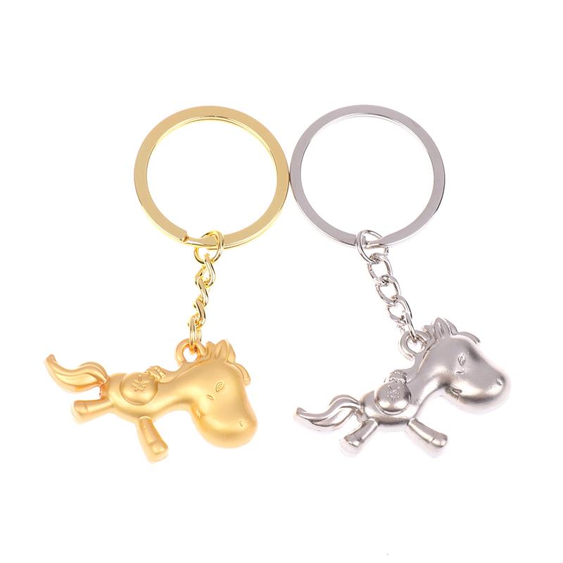 2026 Zodiac Year Of The Horse Metal Keychain Backpack Lucky Horse Pendant Keyring Badge Key Chain Gift