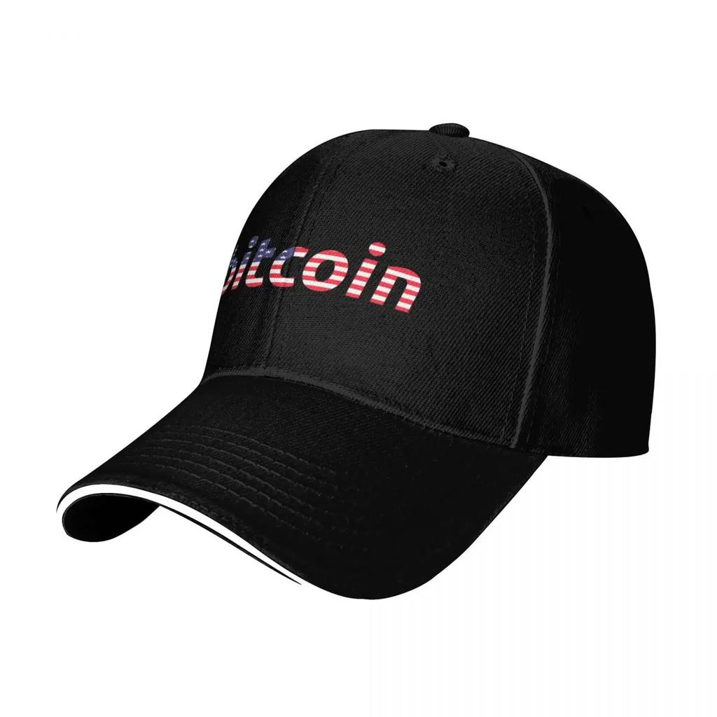 Bitcoin typography United States of America Baseball Cap golf hat genuine Military  Man Ladies Mens