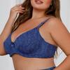 European and American Style Underwire Lace Shaping Bra Ultra-thin Printed Plus Size Anti-sagging Underwear