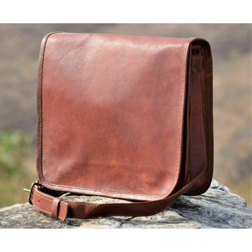 Vintage Laptop Messenger Handmade Briefcase Bag Satchel Genuine expert Leather