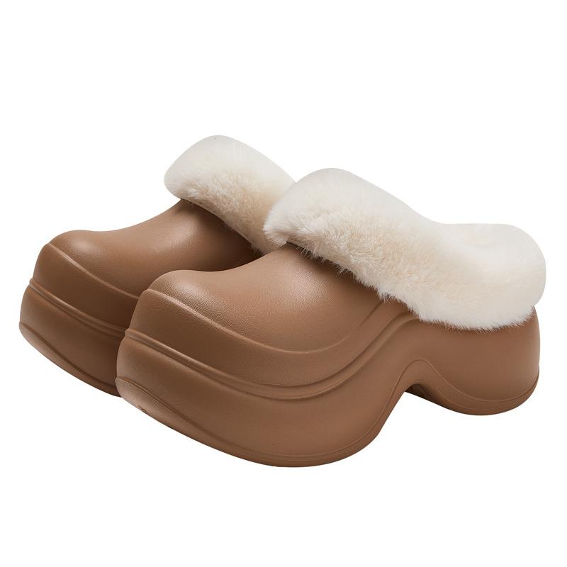 2025 New Cotton Slipper Bag Heel Winter Simple Outer Wear Thick-soled Non-slip Plush Warm Cotton Shoes
