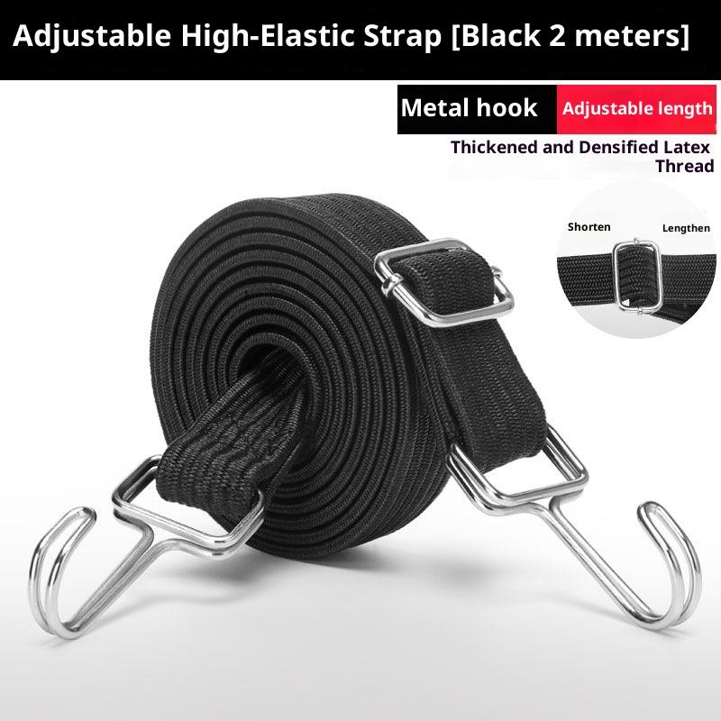 1M/2M/3M Motorcycle Elastic Rubber Luggage Rope with Cord Hooks Bike Roof Rack Strap Auto Fixed Band Tie Car Accessories