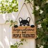 Yousheng Cat Shaped Welcome Sign, Durable Wooden, Waterproof Moisture-Proof Hanging Sign, for Front Door Rustic Farmhouse Porch
