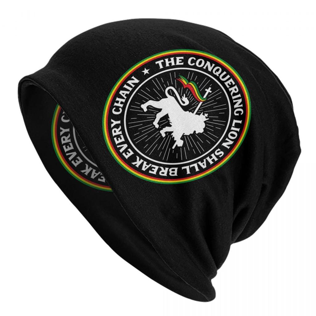 Custom Jamaica Rasta Lion Skullies Beanies Caps Unisex Winter Warm Knit Hat Reggae Jamaican Flag Bonnet Hats Outdoor Ski Cap