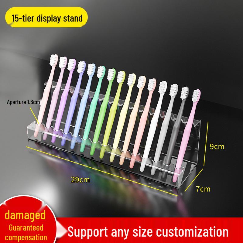 Acrylic Transparent Display Stand for Toothbrushes, Lipsticks, Eyebrow Pencils, and Pens
