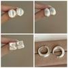 1 pair Elegant Metal Brushed Earrings Ear Jewelry Hypoallergenic Irregular Geometry Earrings Mini Waterproof