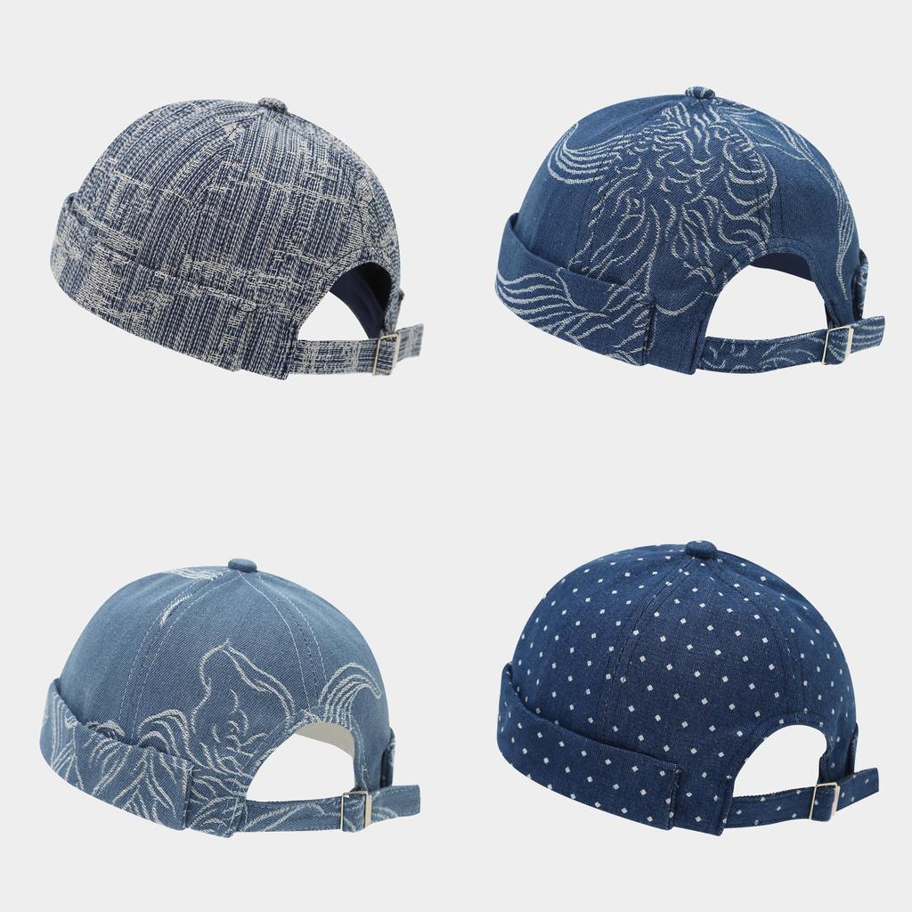 Port Style Denim Cap With Adjustable Fit For Casual Streetwear In All Seasons