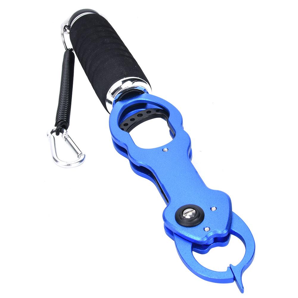 Portable Aluminium Alloy Fishing Grip   Fish Lip Grabber Tool with Weigh Msure Red