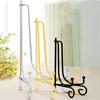 4-12inch Wire Iron China Plate Stand Easel Art Display Stand Rack Holder Gold Bowl Holder Rack Art Display Rack