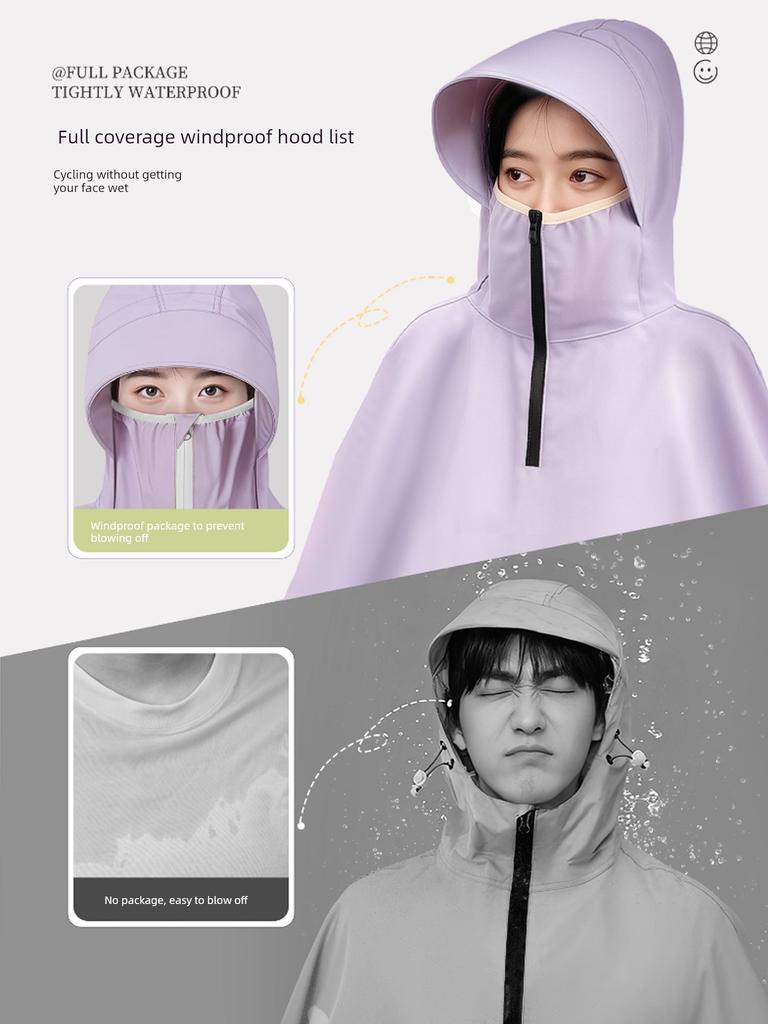 Electric Scooter Raincoat, Full-Body Storm-Proof, Women's Special Edition, Enlarged and Thickened, 2026 New Model, Motorcycle Riding Rain Poncho