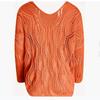 Sweater Autumn and Winter Casual Hollow V-neck Long-sleeved Loose Knit Sweater Pullover Sweater Women