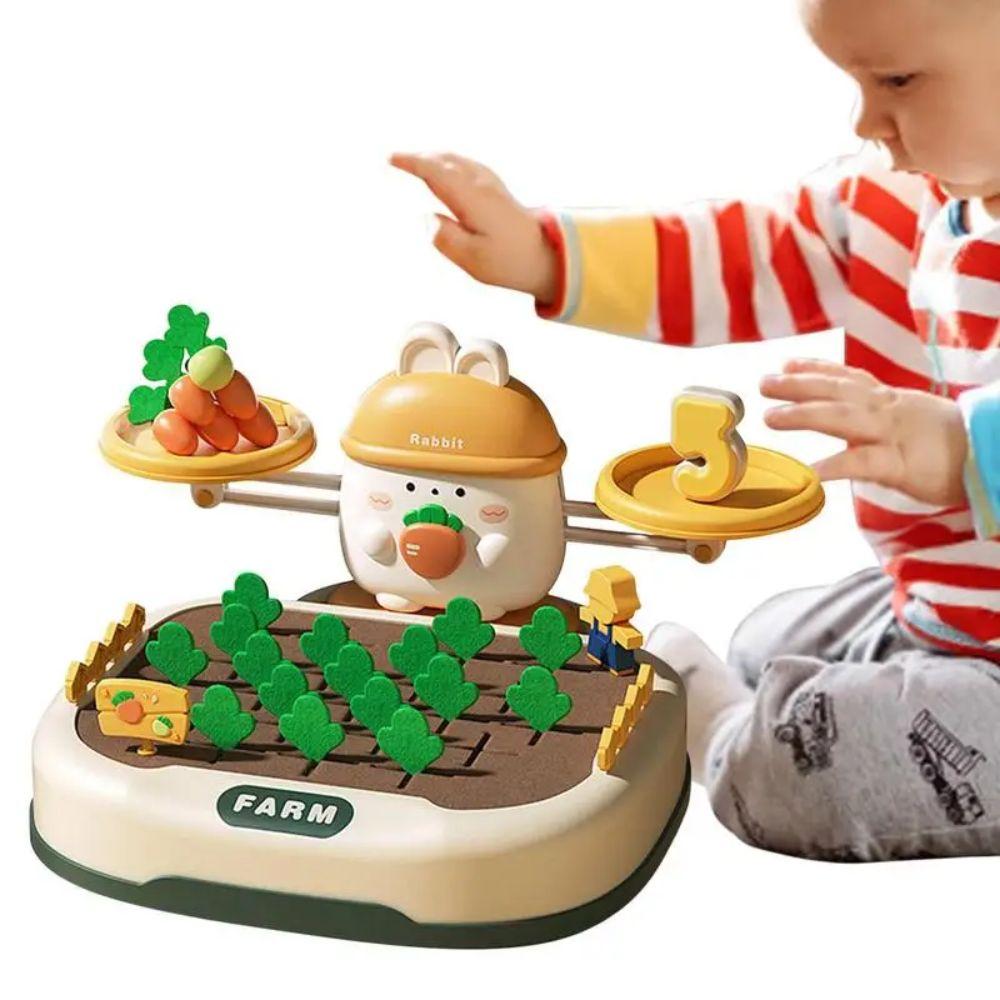 Interactive Games Carrot Harvest Toy Teaching Material Rabbit Balance Math Toy  Developmental