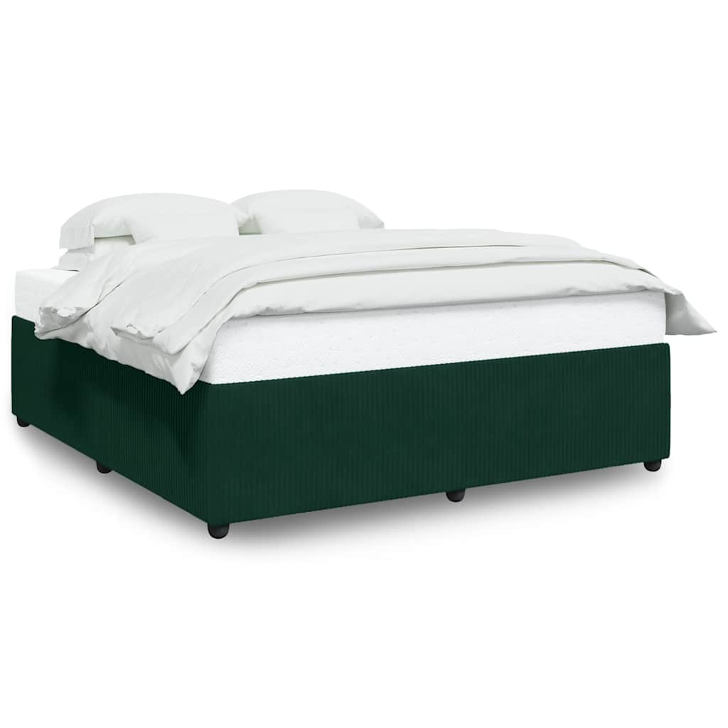 Bed Frame without Mattress Dark Green 180 x 200 cm Velvet