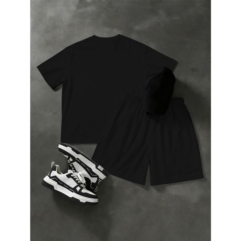Children's Short sleeved T-shirt and Shorts Set | Fashion Trend, Crown Letter Printed Set
