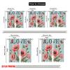 2pcs 2D flat printing Curtain Vintage Poppy Butterflies Love Wall 100% Polyester Without Electricity Festive Wall Decor Perfect