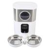 Automatic Cat Feeders for Two Cats 5L Capacity Visable Window Quantitative Feeding Stainless Steel 2 Bowls Timed Pet Food Dispenser