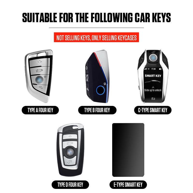 BMW Universelle Carbonfaser-Schlüsselabdeckung mit Schlüsselring