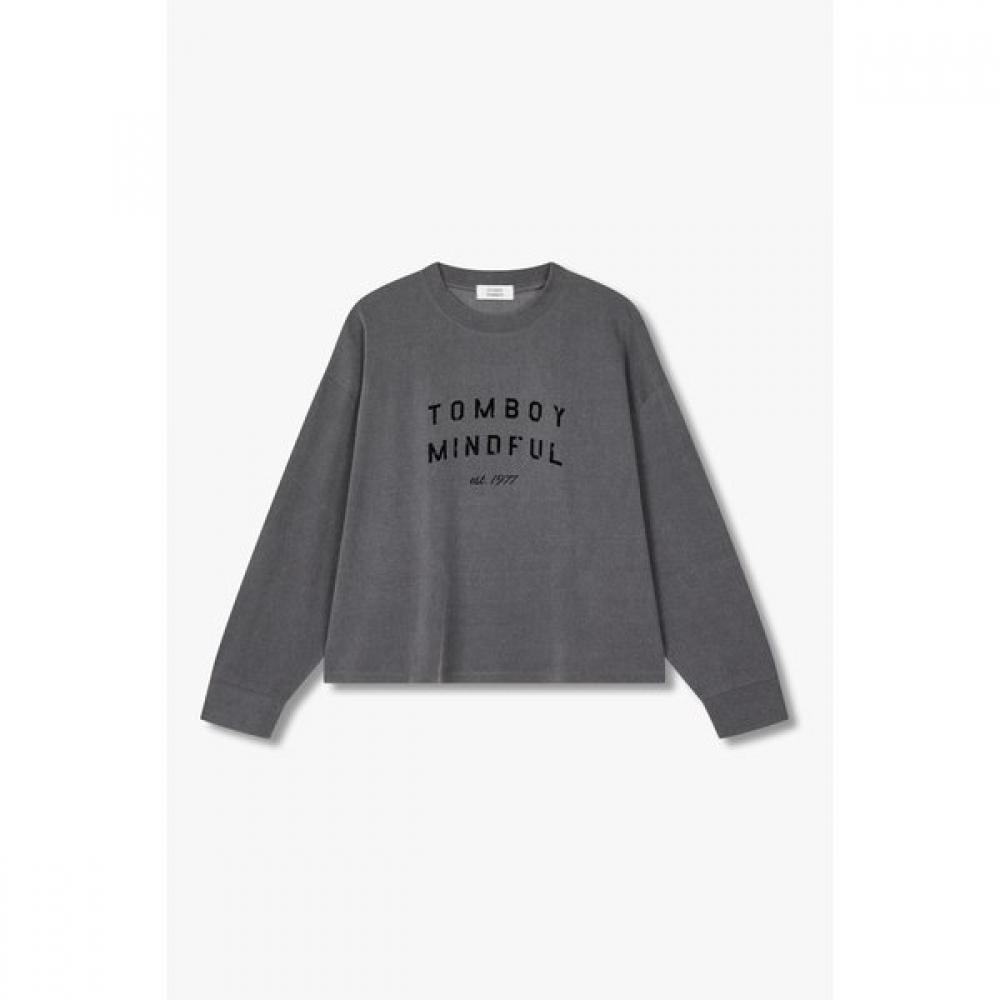 Студийная футболка с коротким рукавом и фактурой  slub  в стиле Tomboy 9176122975 Grey/FREE