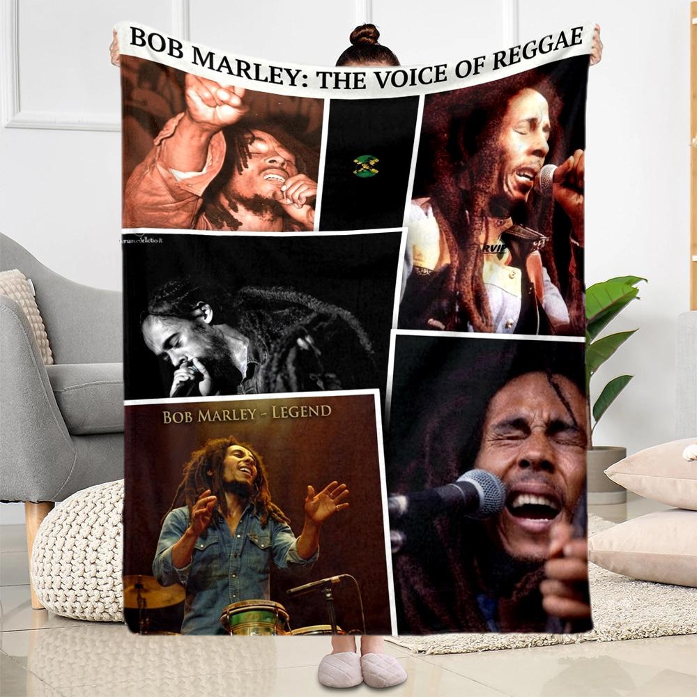 Bob Marley Reggae Legend Blanket Soft Warm Cozy Perfect For Seaside Bed Livingroom For All Seasons Playful Design