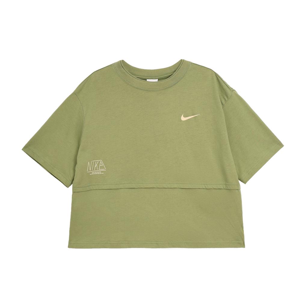 New Nike AS W NSW Training Sporty T-Shirt Green FQ7009-386